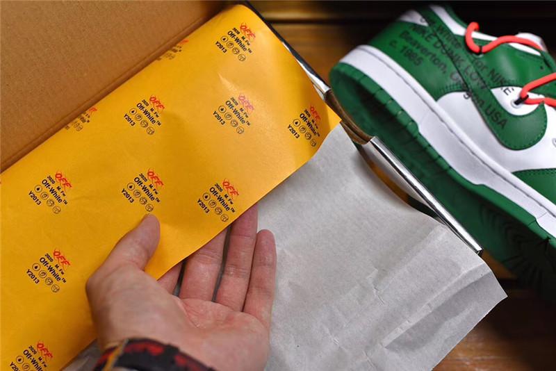 PK God exclusive OFF-WHITE x Futura x Nike Dunk white pine green retail materails ready to ship